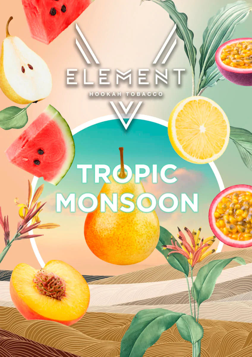 monsoon tobacco Element V-Line Tropic Monsoon 200g Hookah Flavors