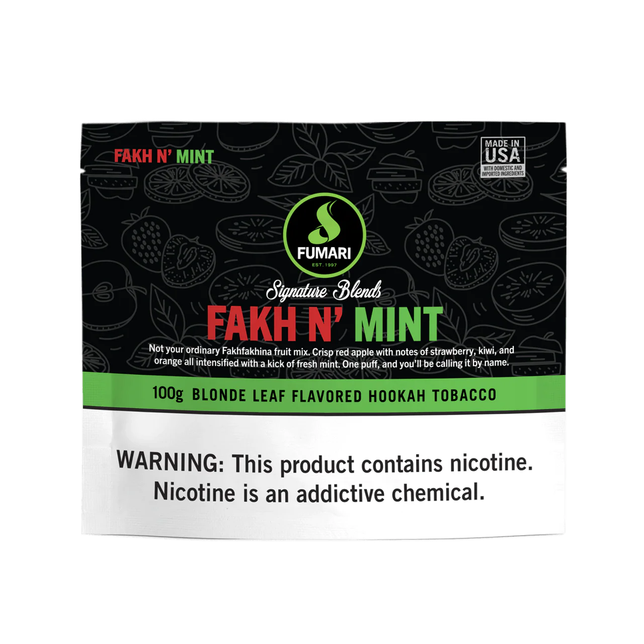 Fumari Fakh N' Mint Hookah Shisha Flavor