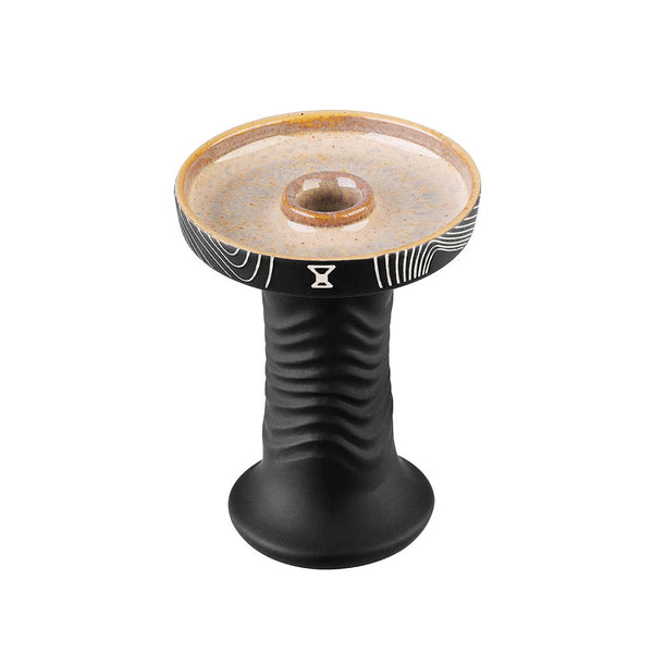 Alpha Hookah Shisha Bowl Wave Phunnel - Arctic Black