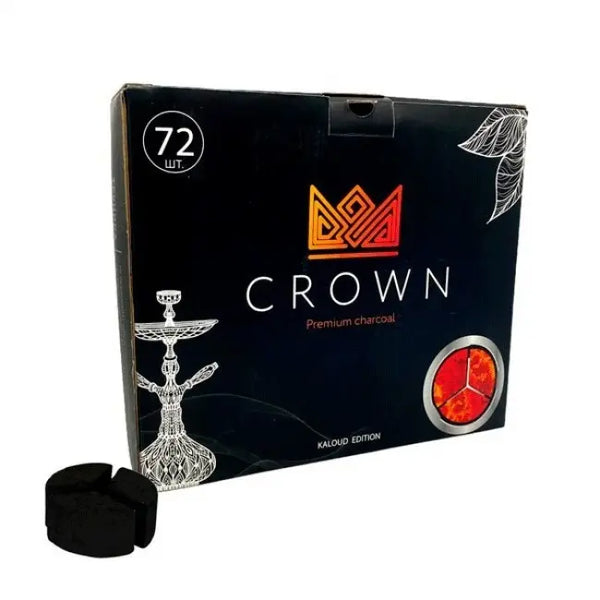 Crown Lotus Head Hookah Coals 72 pcs - 