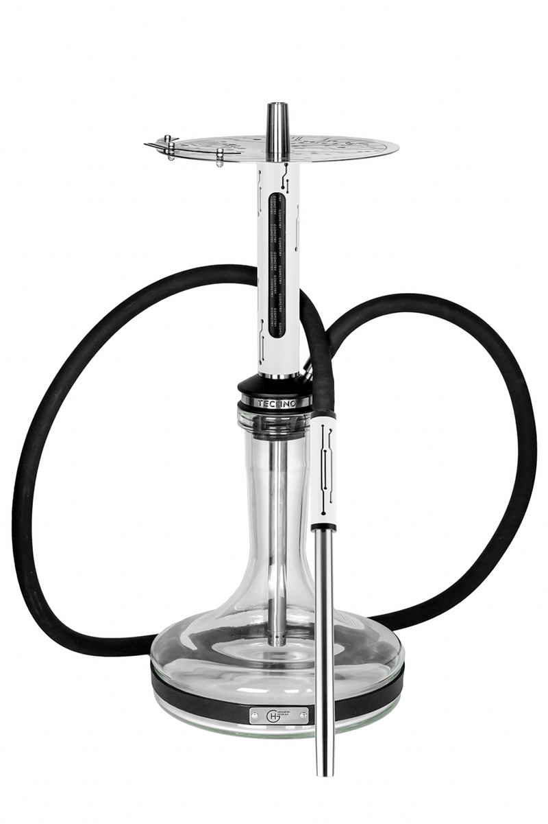 Geometry Techno Hookah - White