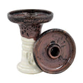 HookahJohn Retro Harmony Hookah Bowl - Blackberry Over White