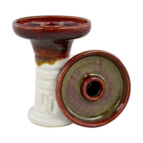 HookahJohn Retro Harmony Hookah Bowl - Red Eye Over White