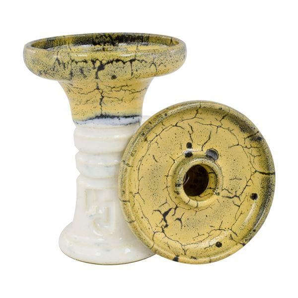 HookahJohn Retro Harmony Hookah Bowl - Yellowberry Over White