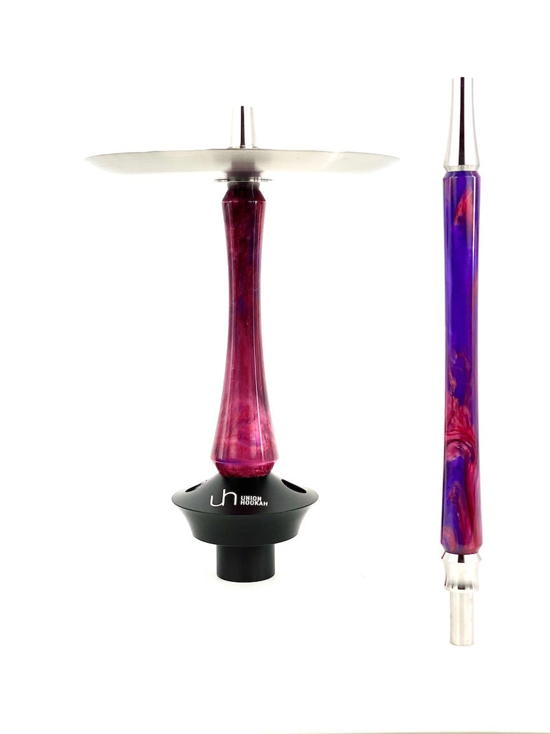 Union Sleek Acrylic Hookah - Purple-Red