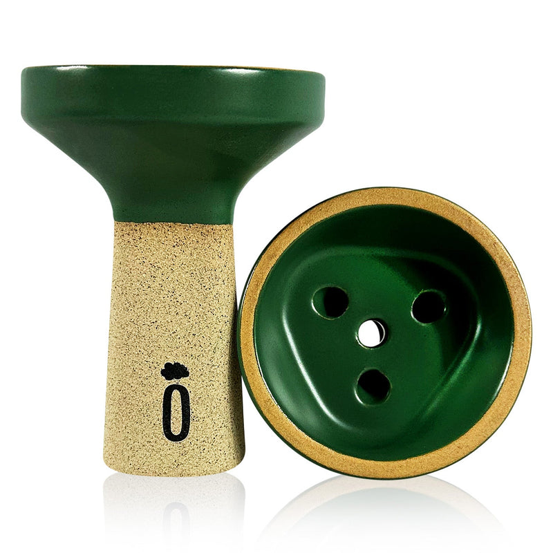 Oblako Trio Hookah Bowl - Black / Green Matte