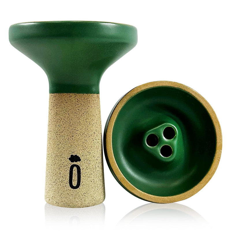 Oblako Trio Hookah Bowl - Phunnel / Green Matte