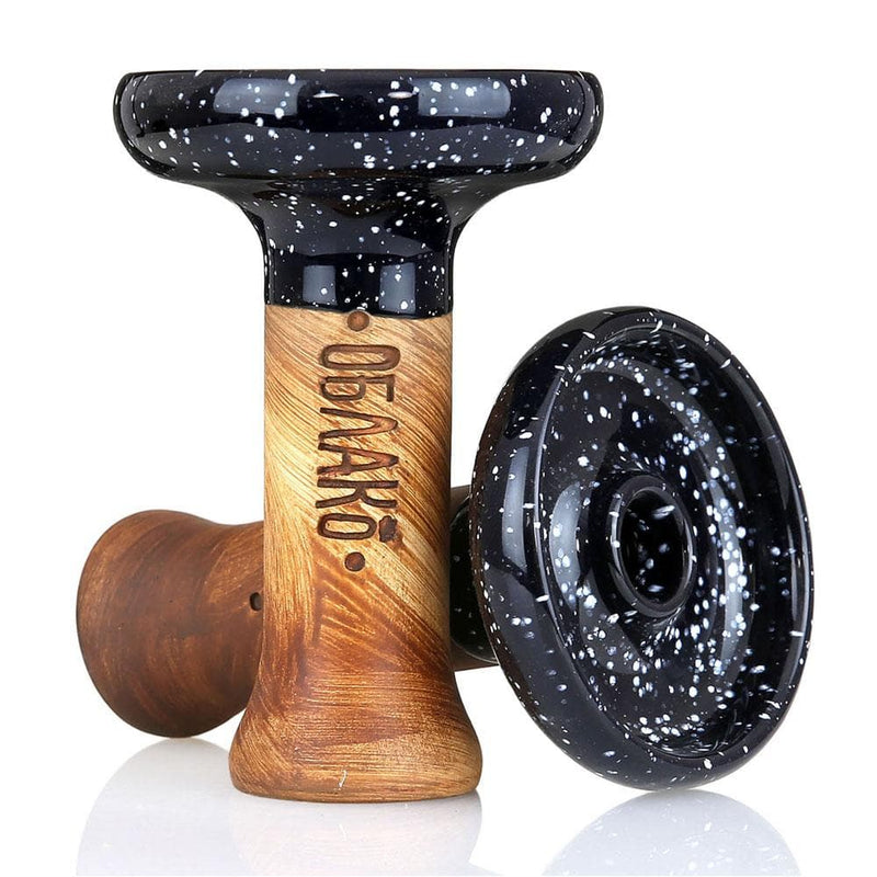 Oblako Phunnel L Glaze Hookah Bowl - Black Cosmos