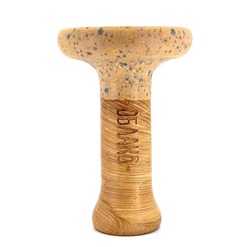 Oblako Phunnel L Glaze Hookah Bowl - Caramel/Blue Dots