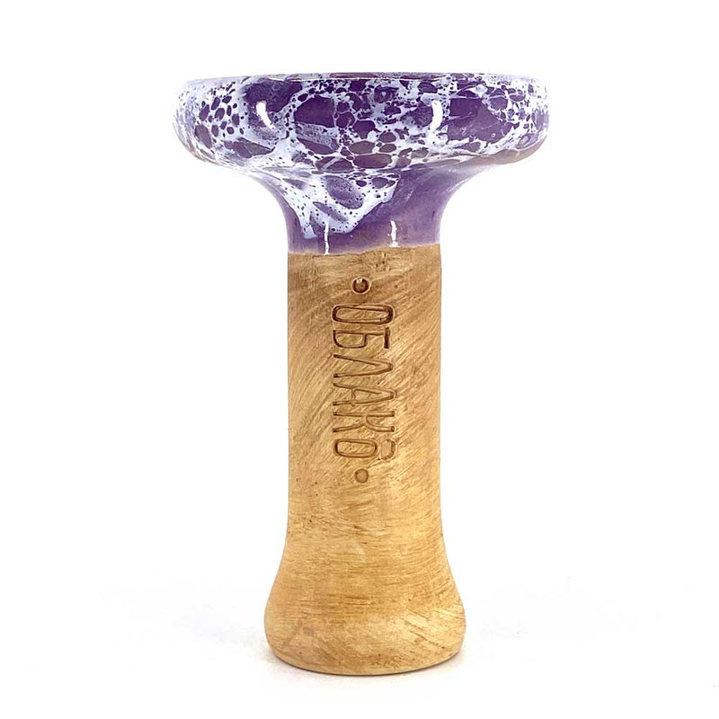 Oblako Phunnel L Glaze Hookah Bowl - Marble Blueberry/White