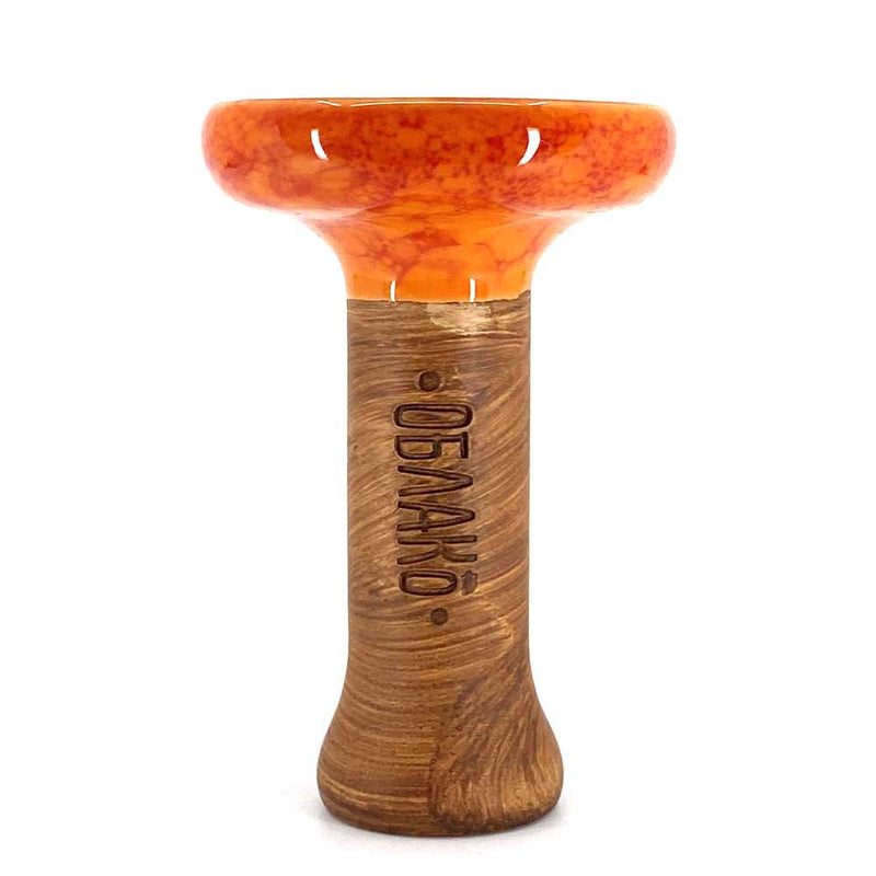 Oblako Phunnel L Glaze Hookah Bowl - Mable Orange/Red