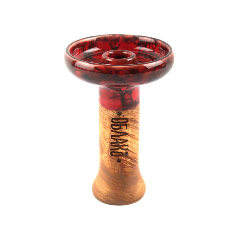 Oblako Phunnel L Glaze Hookah Bowl - Marble Red/Black