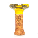 Oblako Phunnel L Glaze Hookah Bowl - Marble Yellow/Black