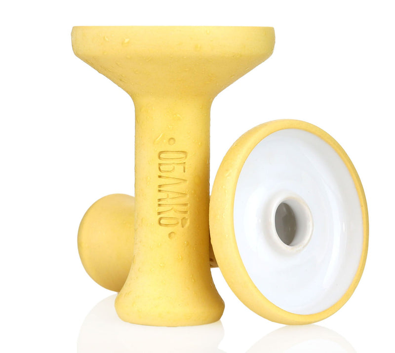 Oblako Phunnel L Mono Hookah Bowl - Yellow/White