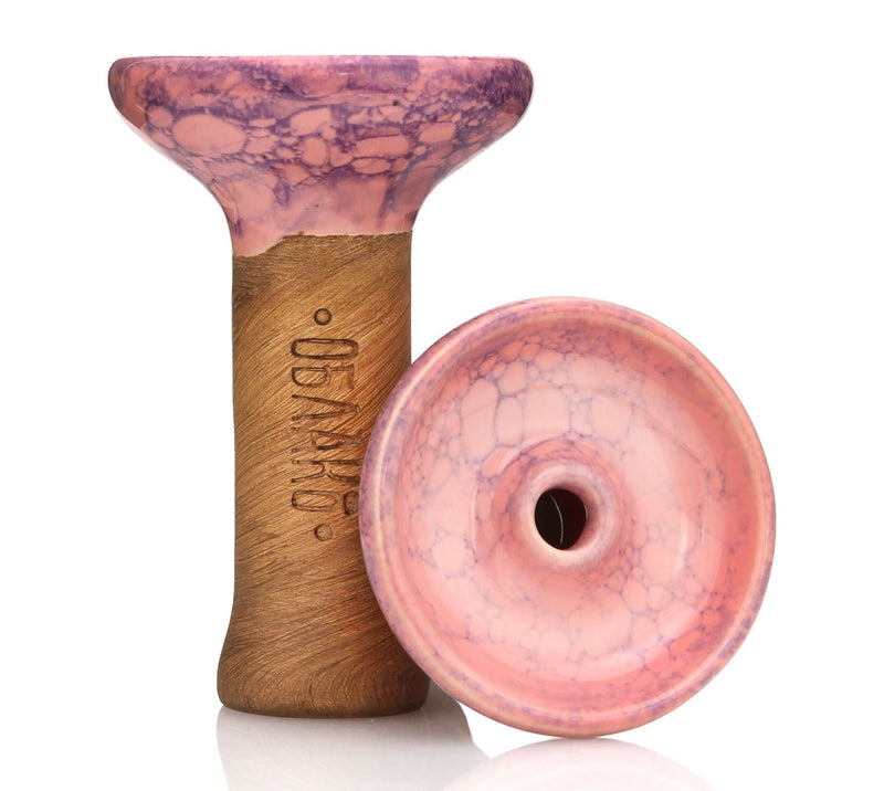 Oblako Phunnel M Glaze Hookah Bowl - Marble Pink/Violet