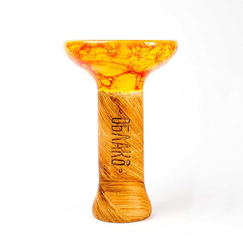 Oblako Phunnel M Glaze Hookah Bowl - Marble Orange/Red