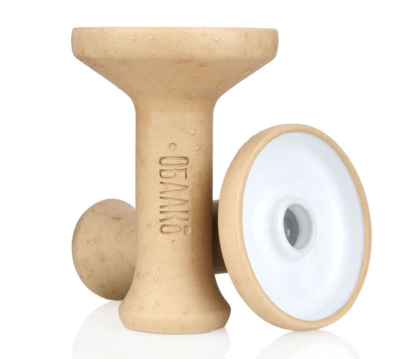 Oblako Phunnel L Mono Hookah Bowl - Beige/White