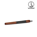 WOOKAH Wooden Mouthpiece MERBAU Leather - Black Leather
