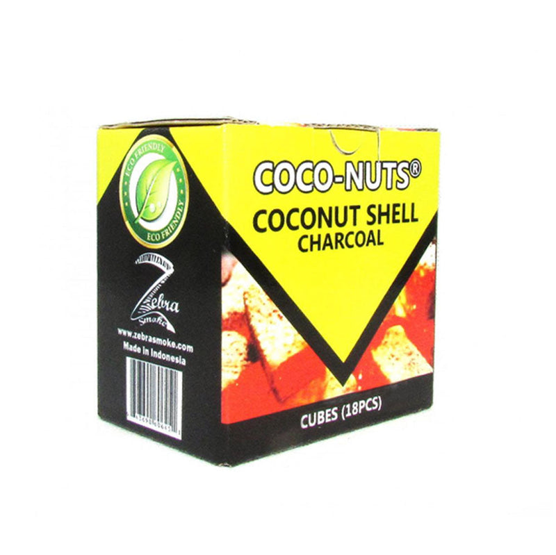 Zebra Coco-Nuts Hookahs Coals - Cubes (18 Pieces) - 