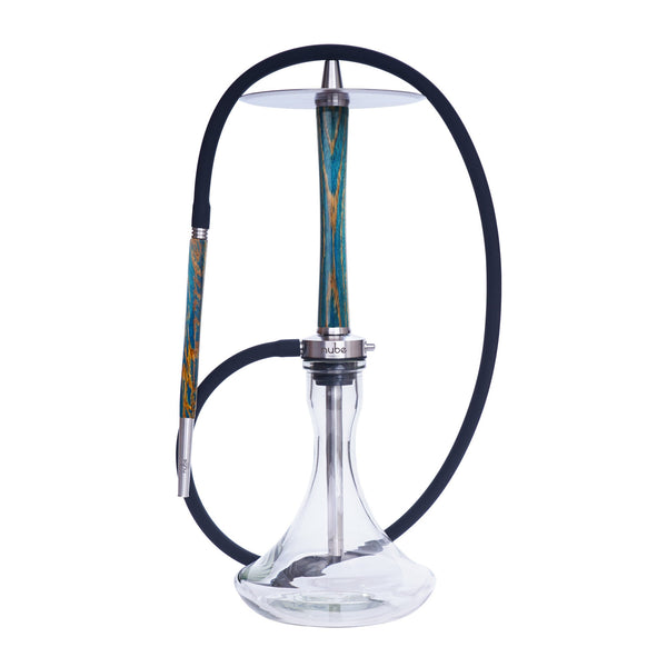 Nube Unique Zebrano Hookah - Blue