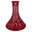 Cyril Crystal Cut Hookah Shisha Base - Red