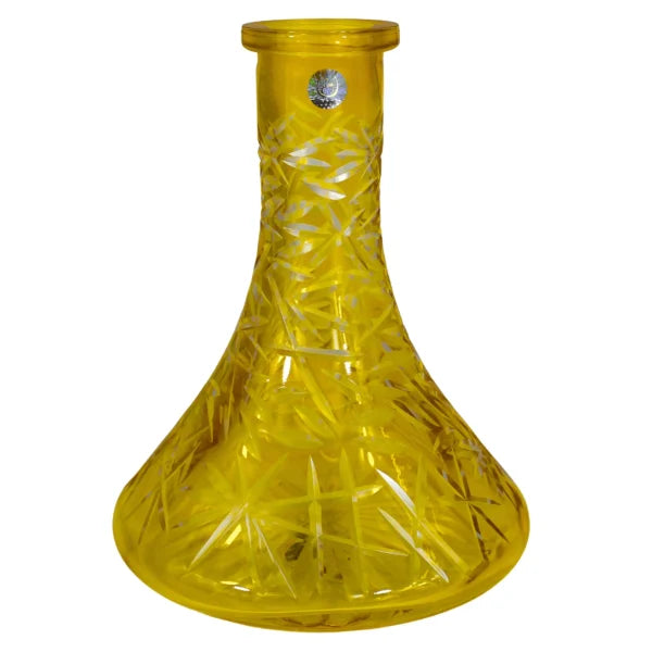 Cyril Crystal Cut Hookah Shisha Base - Yellow