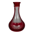 Drop Hookah Base - Hand Cut Red-Clear