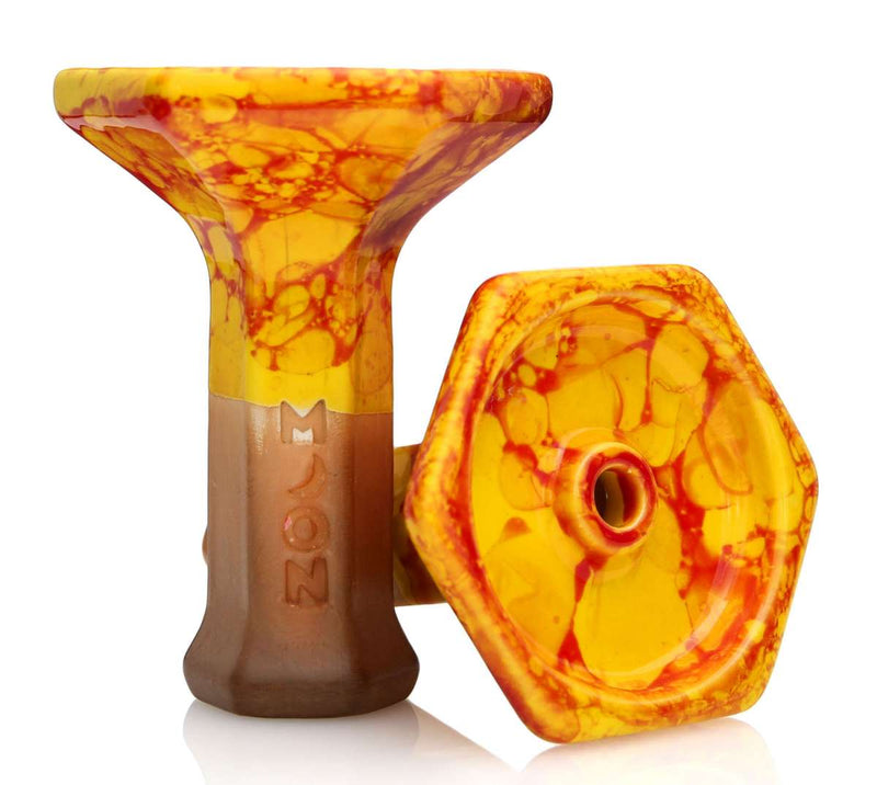 Moon Grand Phunnel Hookah Bowl - Marble Orange Red