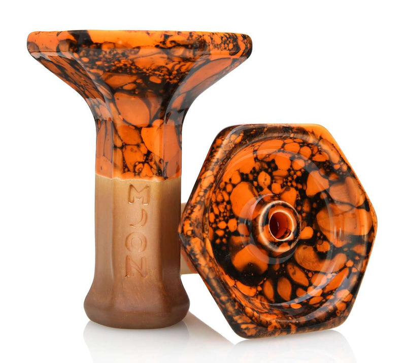 Moon Grand Phunnel Hookah Bowl - Marble Orange Black