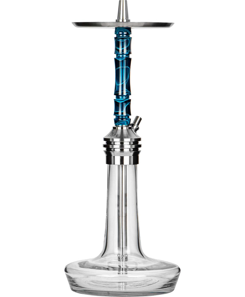 Moze Varity Lounge Hookah - Silver - Clear - Wavy Blue