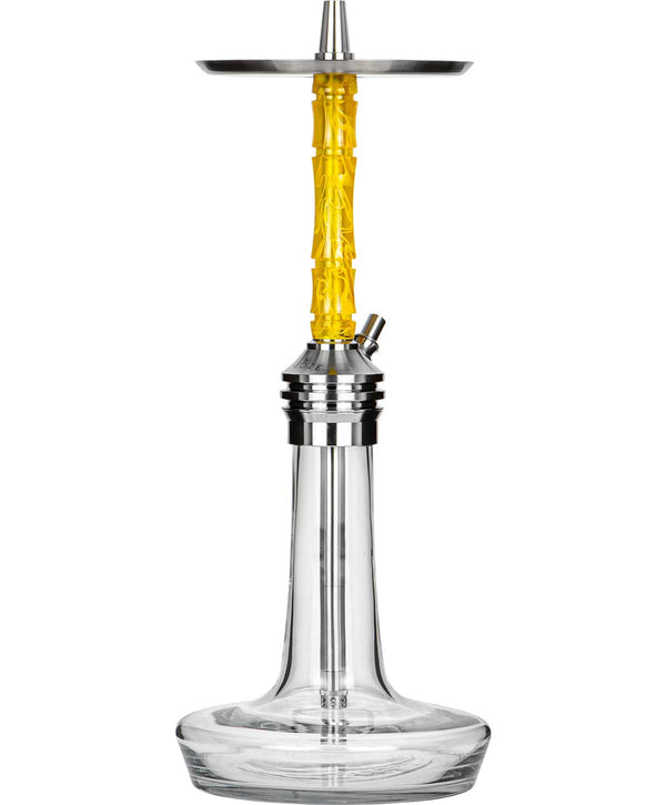 Moze Varity Lounge Hookah - Silver - Clear - Wavy Yellow