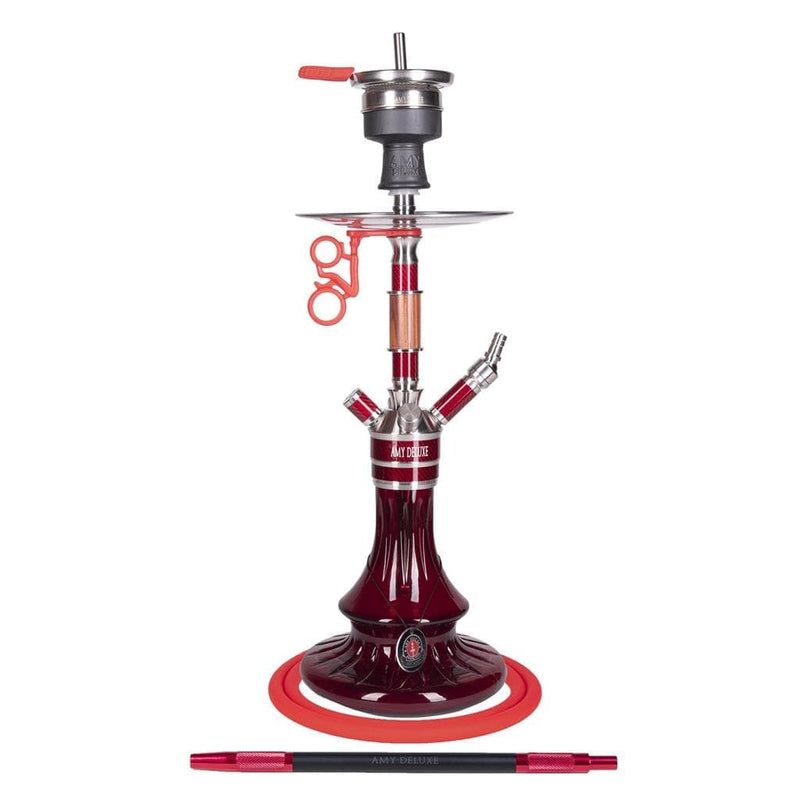 Amy Carbonica Solid Hookah - Red-Red