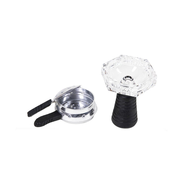 Silicone Hookah Bowl with Crystal Glass Core