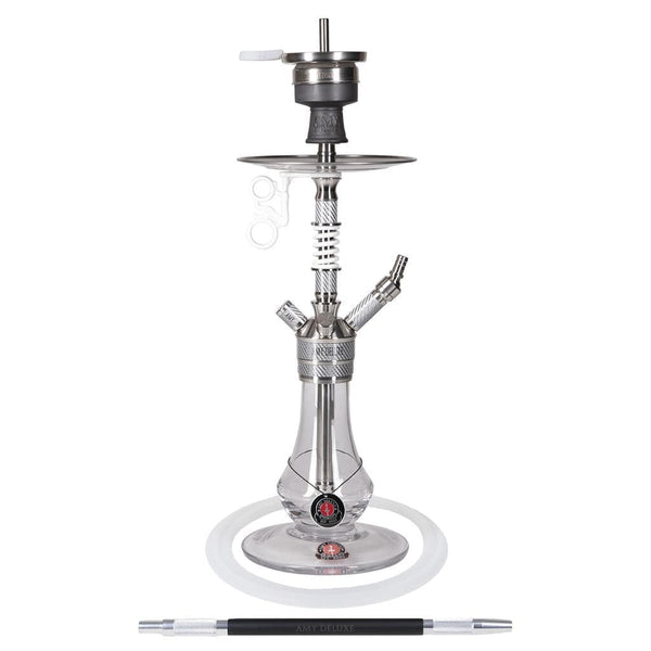 Amy Carbonica Gear S Hookah - White-Clear