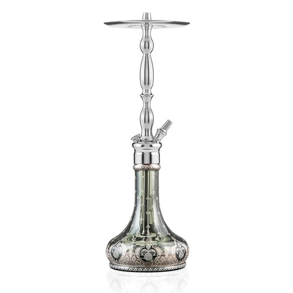 AZAZ Cosmic Breeze Luxury Tall Portable Glass Hookah Set with 2