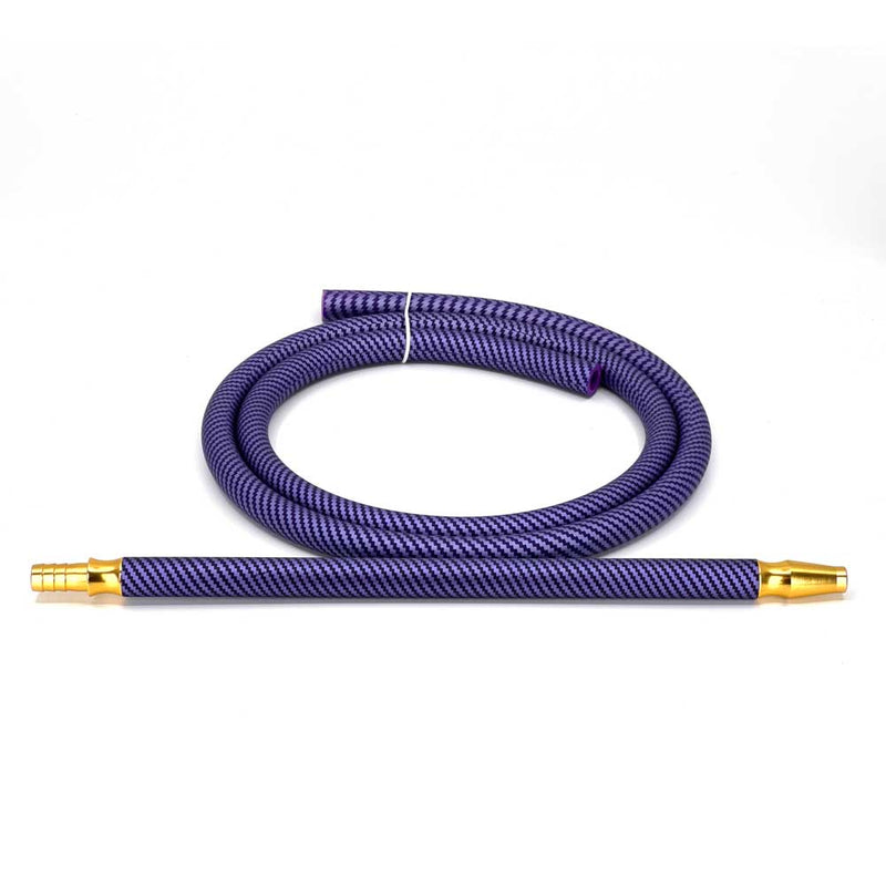 Cyril Premium Silicone Hookah Hose - Purple Carbon