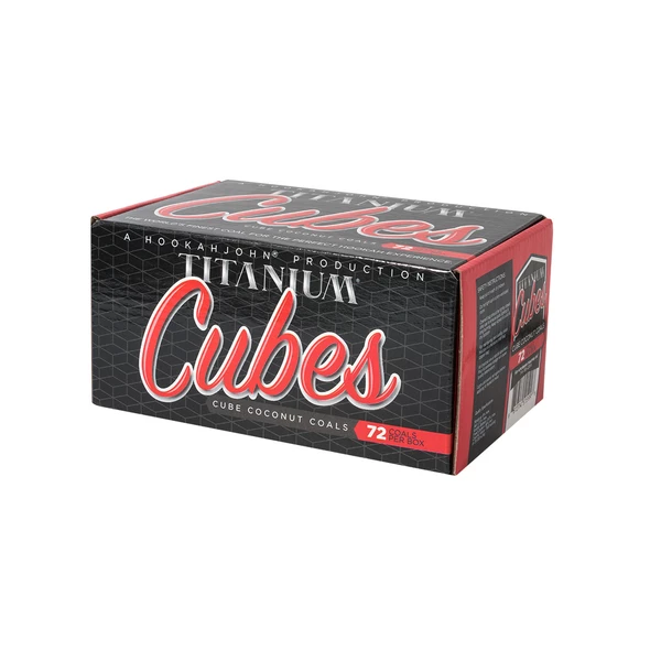 Titanium Cubes Natural Coconut Hookah Coals 72 pieces - 