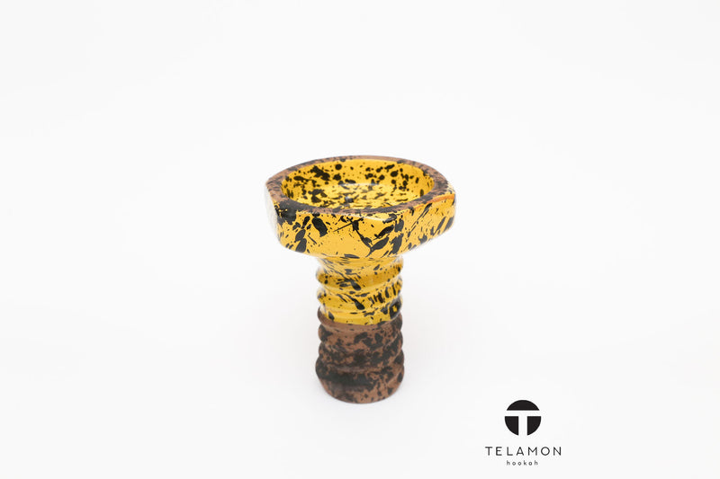 Telamon Evil Screw Glaze Hookah Bowl - Yellow