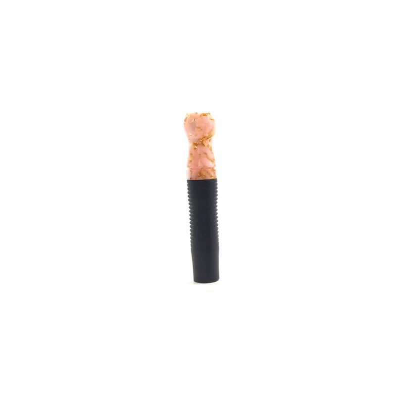 Cyril Gold Resin Personal Hookah Mouth Tip - Pink