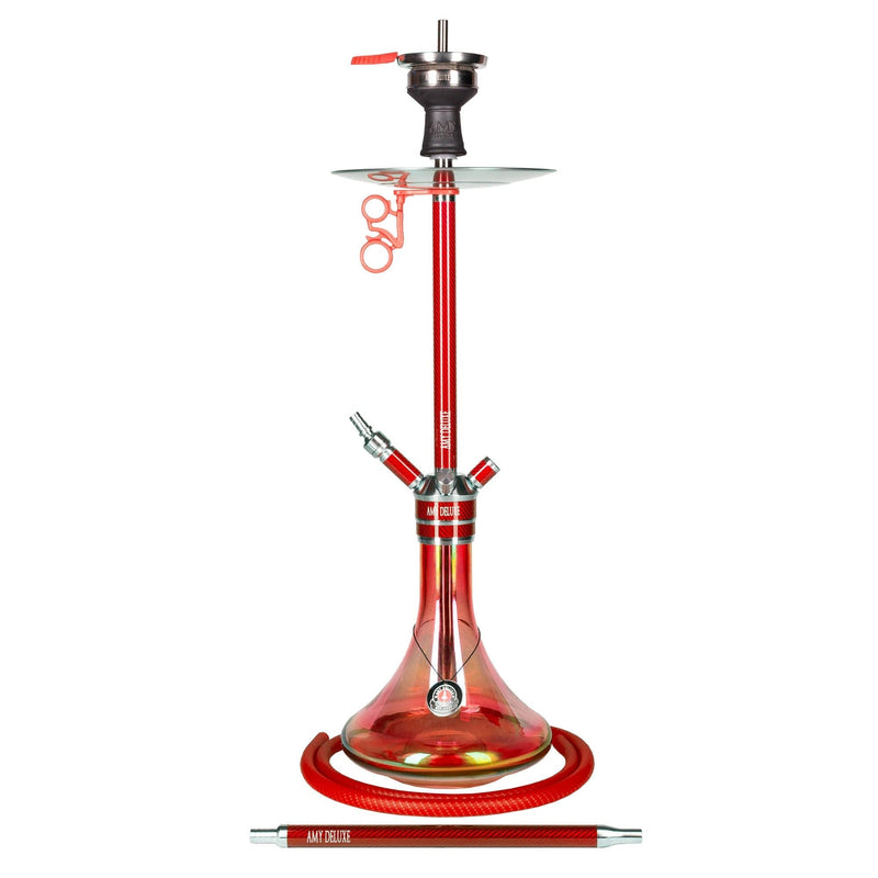 Amy Carbonica Force R Hookah - Red-Red Base