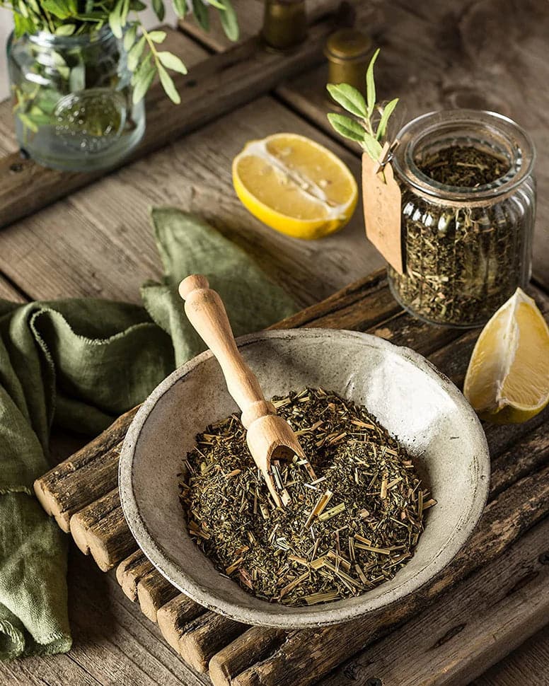 Gardenika Lemon Spearmint Herbal Tea, Loose Leaf, USDA Organic, Caffeine Free, 55+ Cups – 4 Oz (113g) - 